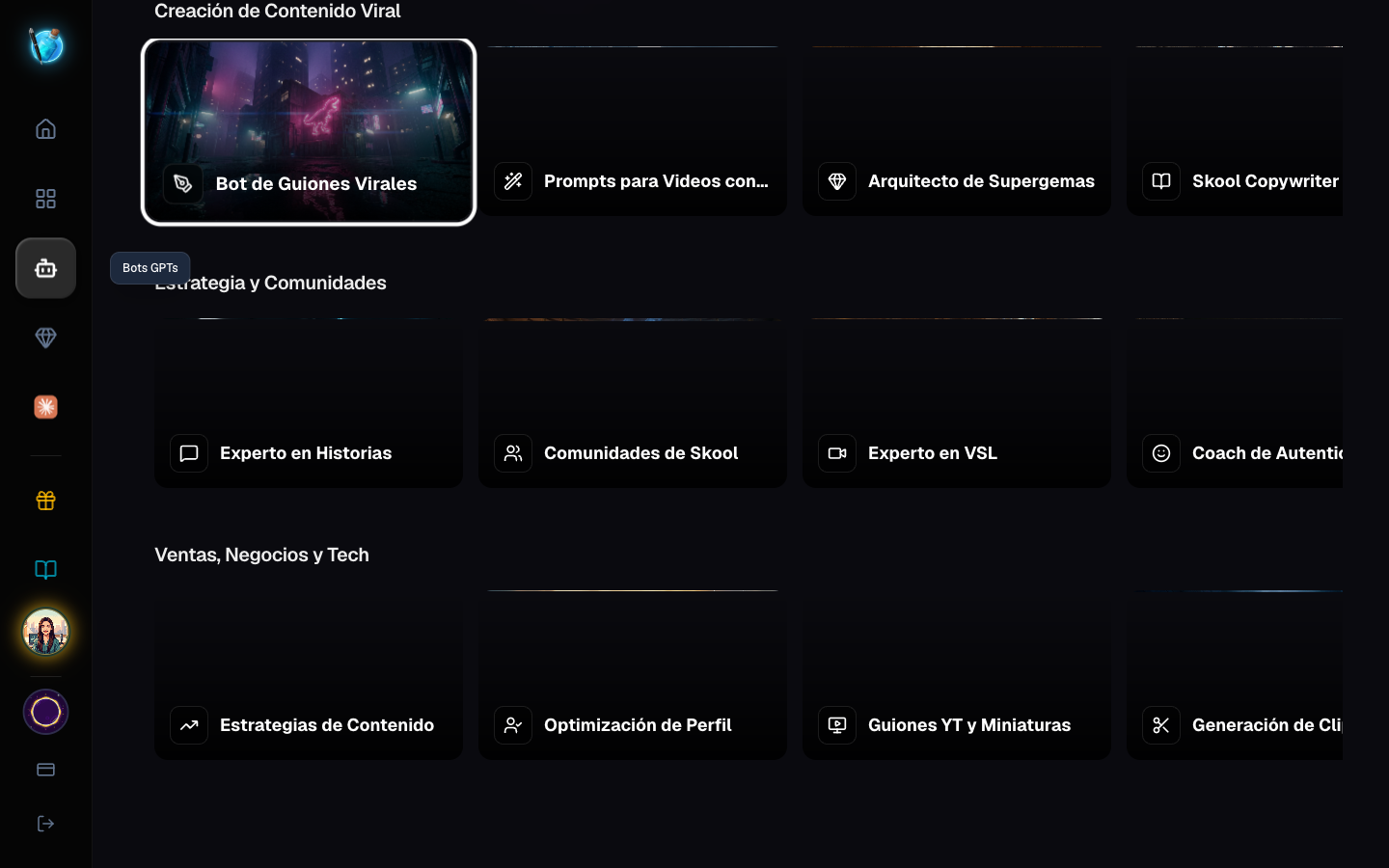 Bots de ChatGPT del Ecosistema Fórmula 100K