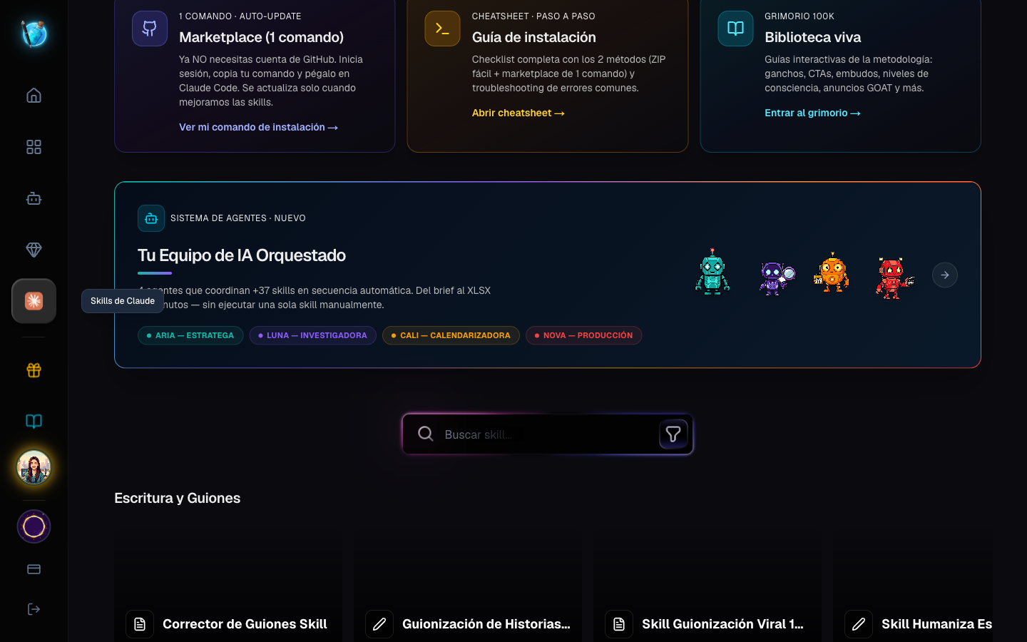 Catálogo de Skills del Ecosistema Fórmula 100K